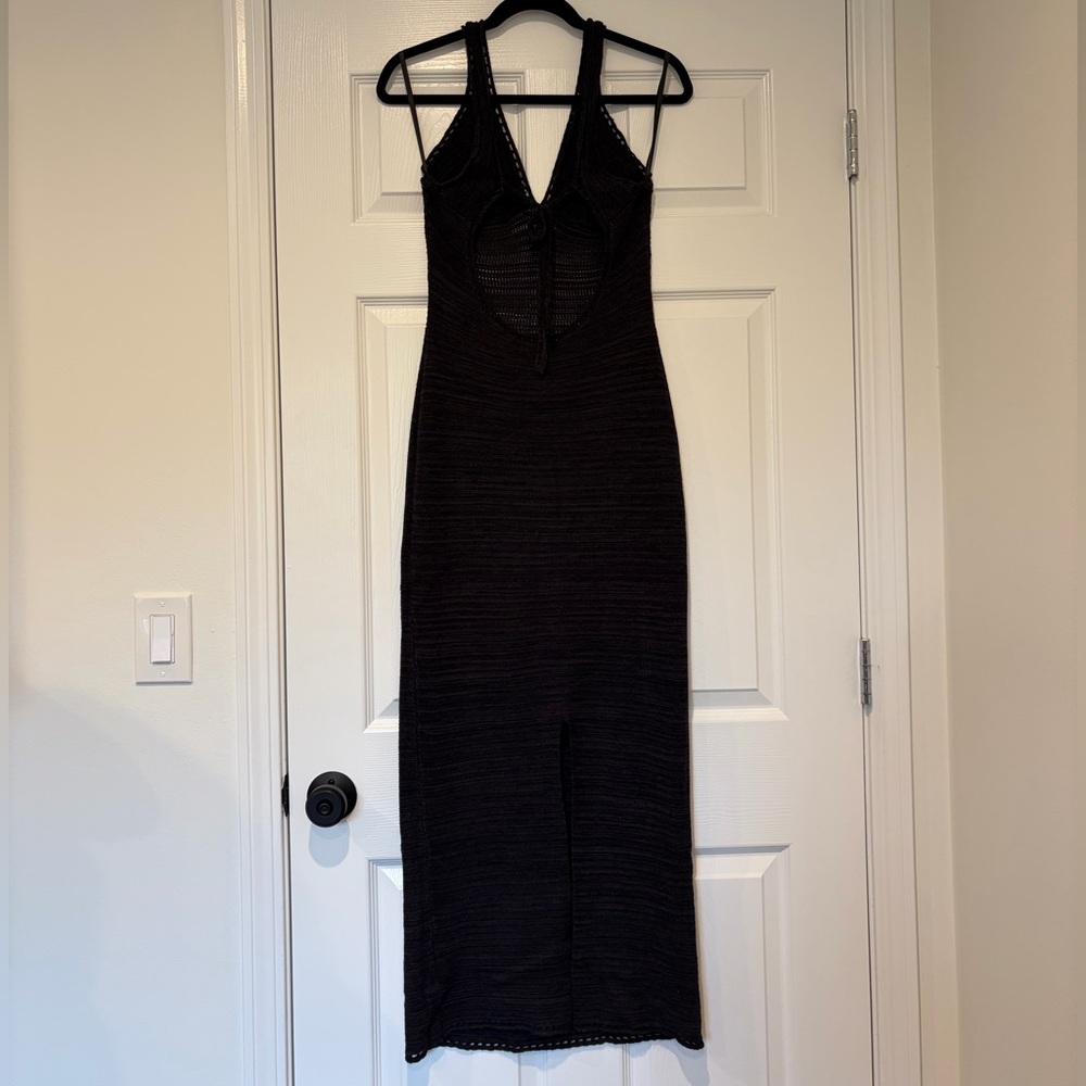 Torn by Ronny Kobo Black Backless Dress